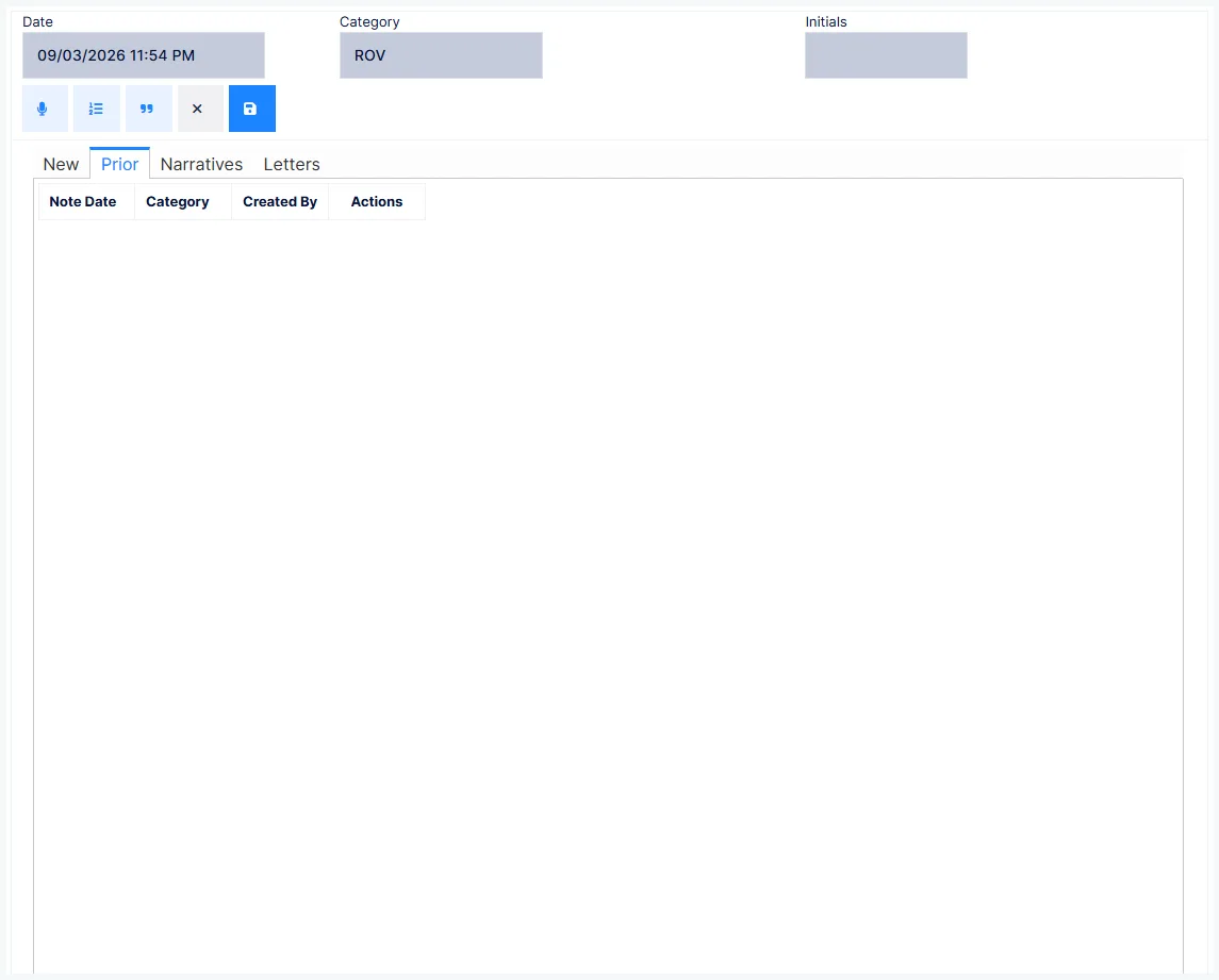 Generate: the Prior tab lists the notes already saved