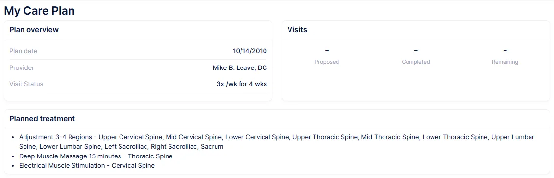 Portal My Care Plan