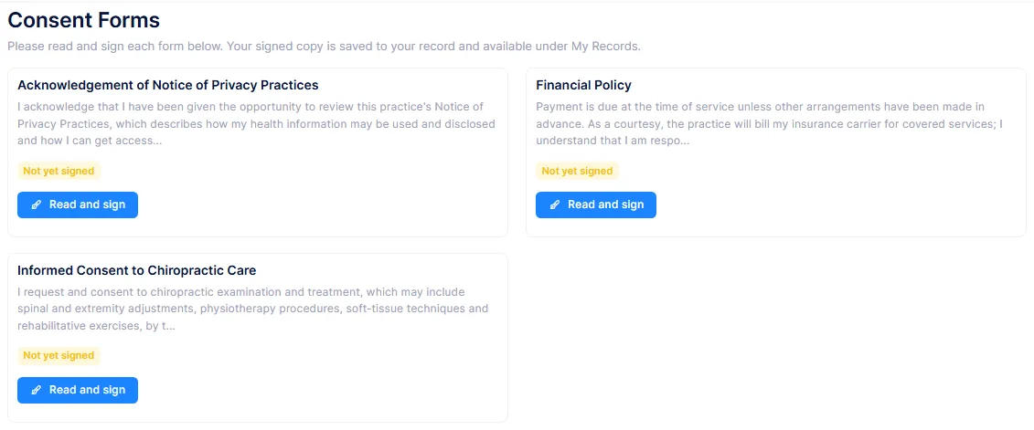 Portal Consent Forms
