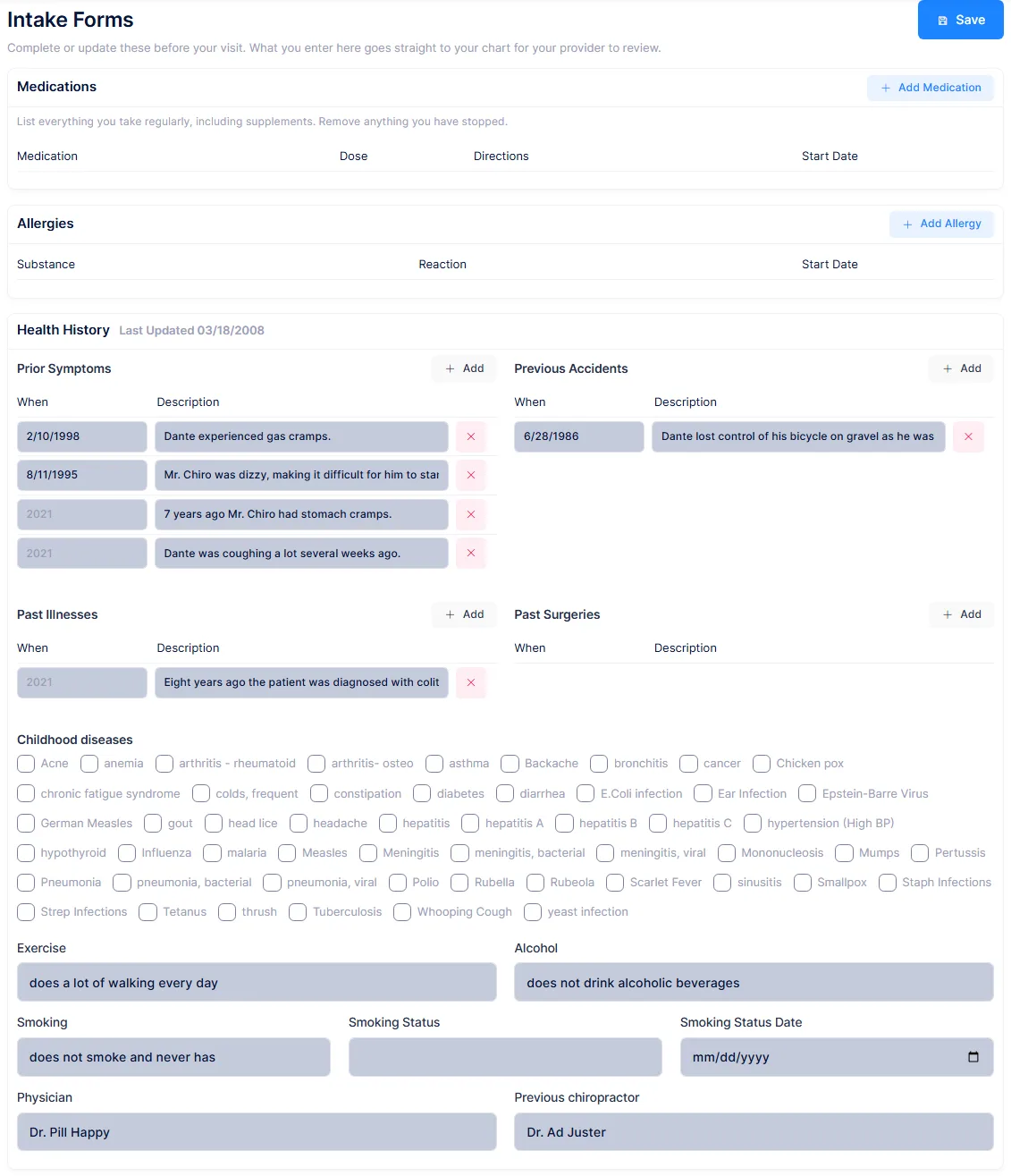 Portal Intake Forms