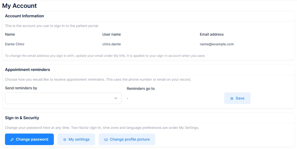 Portal My Account